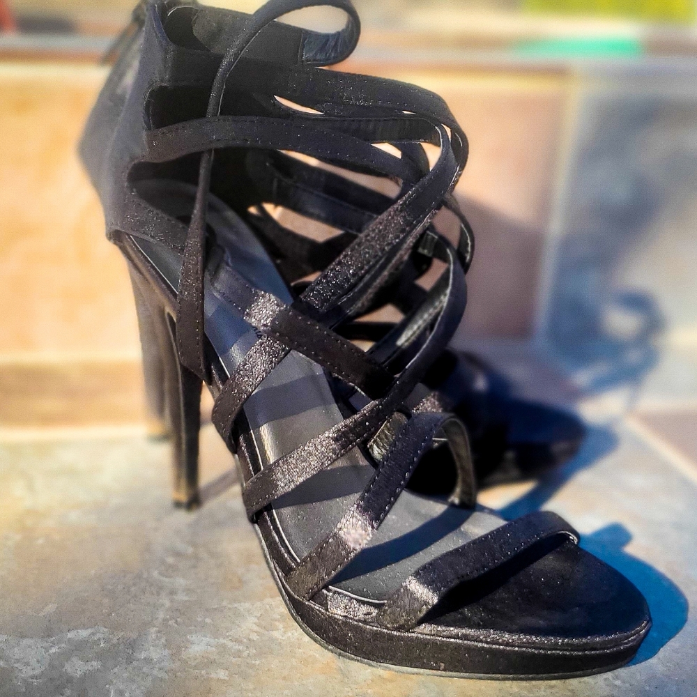Black Strappy Heels